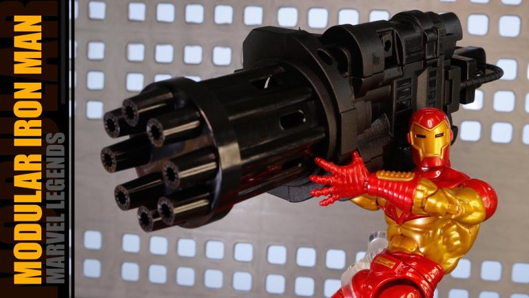 Homem de Ferro Modular Iron Man Marvel Legends + Proton Cannon (Gatling Bubble Gun) Review PT-Br