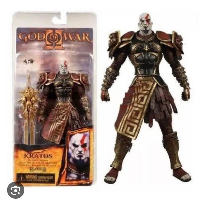 Leia mais sobre o artigo Estou procurando Kratos com armadura de Deus da guerra Neca original semi novo, …