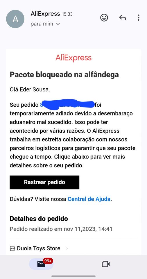 Alguém me dá um help. Minhas compras ficaram todas retiras na receita. O aliexpr…